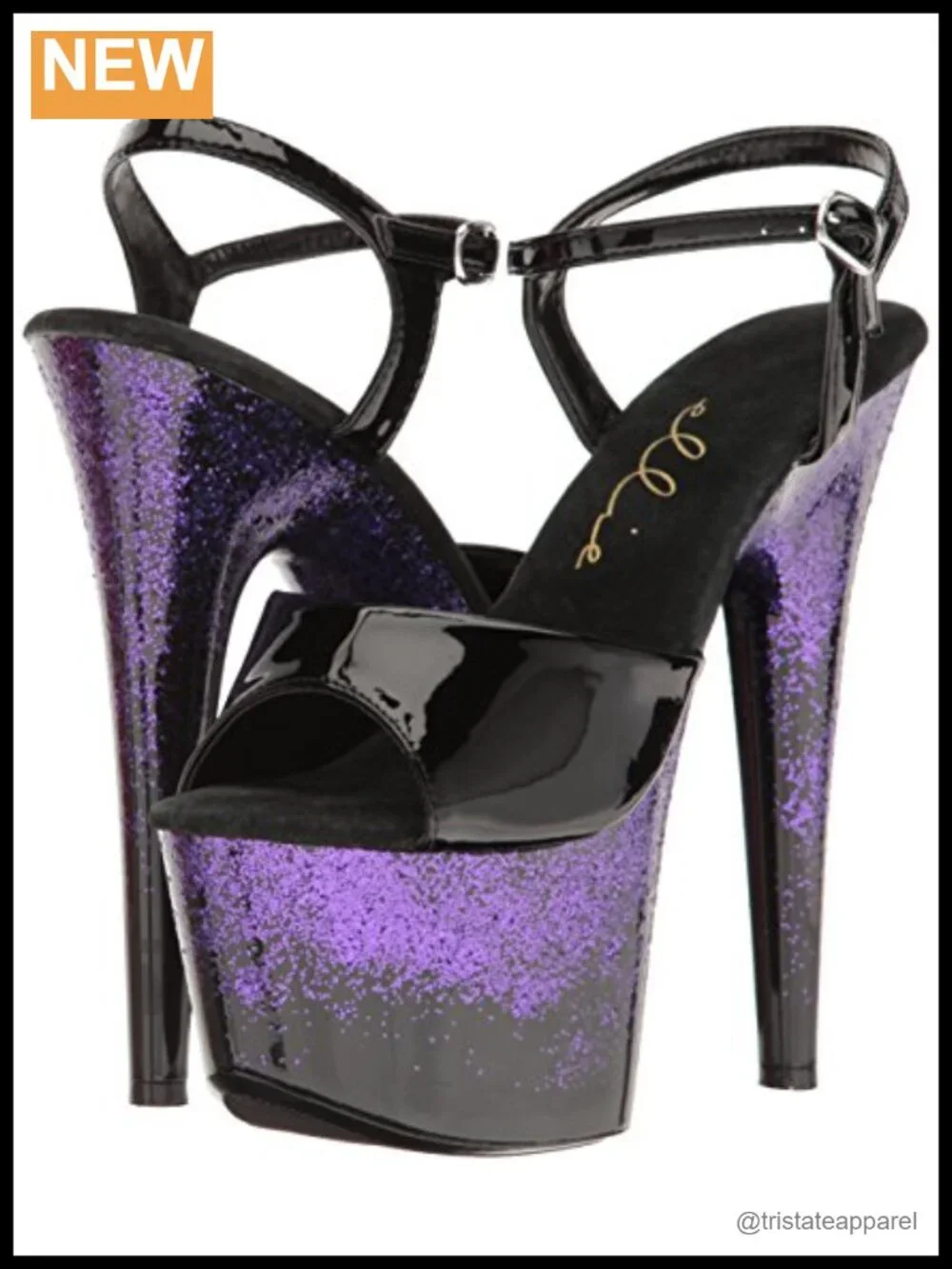 Glitter Platform Sandal with Adjustable Strap Open Toe Buckle